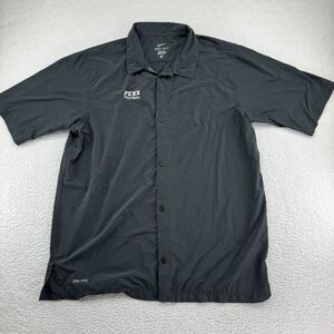 Nike Penn Quakers Football Coach's Shirt Mens XL Gray Button Lightweight Dri-Fit